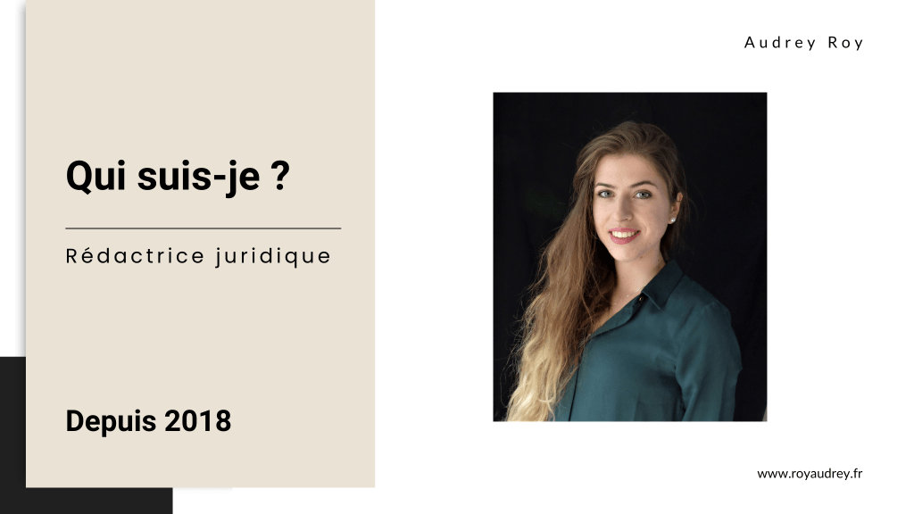 Présentation Audrey Roy rédaction juridique 